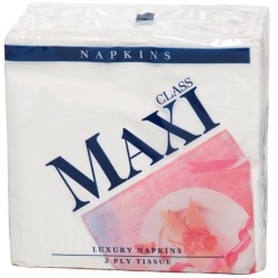 Χαρτοπετσέτες πολυτελείας 33*33 2Φ λευκή 14*80τ