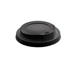 Καπάκι 90mm μαύρη πιπίλα ποτηριού 12-16oz | 100 τεμάχια Καπάκια ποτηριών