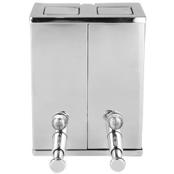 Σαπουνοθήκη με δύο δοχεία για δύο διαφορετικά είδη σαπουνιού