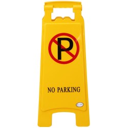 Σταντ που προειδοποιεί ότι δεν επιτρέπεται το παρκάρισμα Καρότσια καθαρισμού