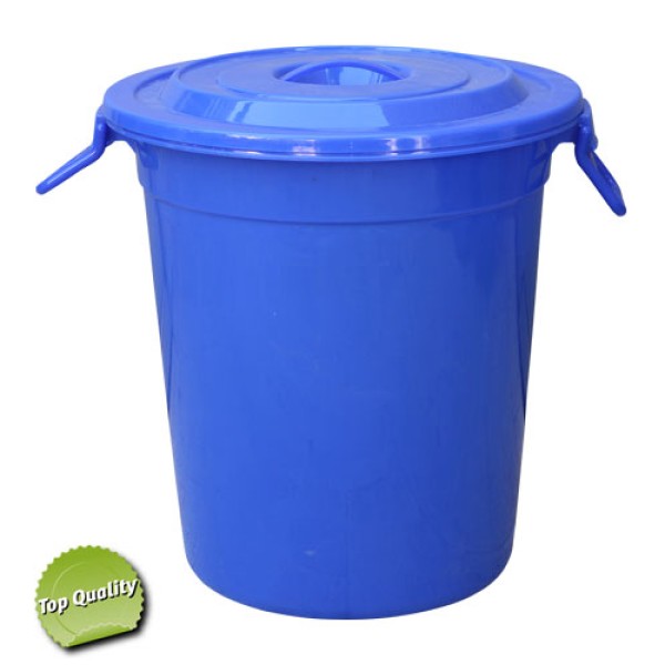 Κάδος πλαστικός στρογγυλός 60lt με καπάκι και χερούλια Κάδοι απορ/των πλαστικοί