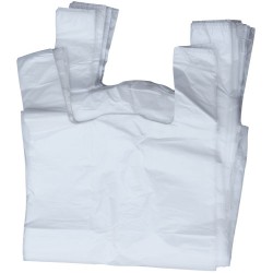 Τσάντα χαρτοπλάστ (με χερούλια) διάφανη. Μήκος: 43 εκατοστά. Σακούλες χαρτοπλάστ