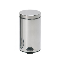 Κάδος γυαλιστέρου ΙΝΟΧ 20lt με πεντάλ Κάδοι απορ/των μεταλλικοί