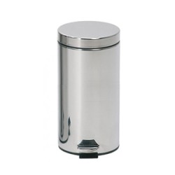 Κάδος γυαλιστέρου ΙΝΟΧ 30lt με πεντάλ Κάδοι απορ/των μεταλλικοί