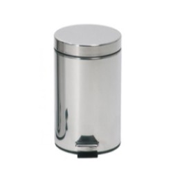 Κάδος γυαλιστέρου ΙΝΟΧ 12lt με πεντάλ Κάδοι απορ/των μεταλλικοί