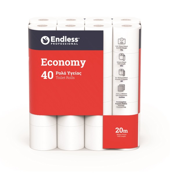 ΧΑΡΤΙ ΥΓΕΙΑΣ 40αρι GOFRE ECONOMY ENDLESS Χαρτιά υγείας