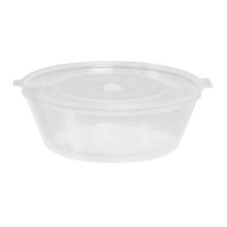 Σωσάκι διάφανο PP 180ml με καπάκι 100τμχ Σωσάκια