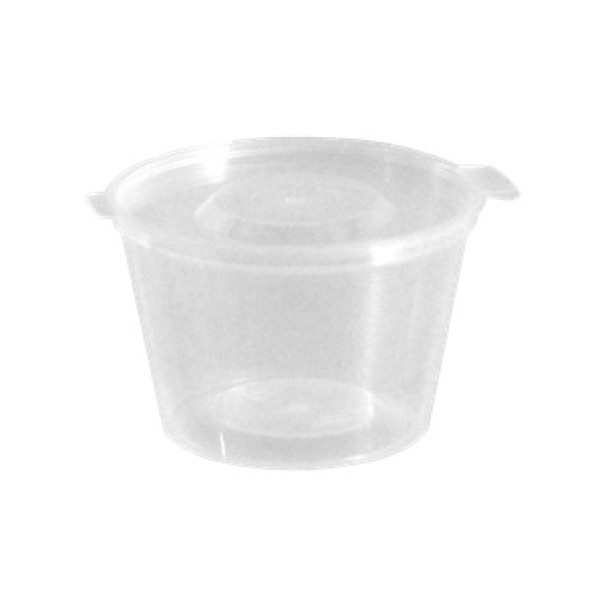 Σωσάκι διάφανο PP 120ml με καπάκι 100τμχ Σωσάκια