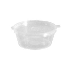 Σωσάκι διάφανο PP 70ml με καπάκι 100τμχ Σωσάκια