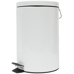 Κάδος 12lt | Mεταλλικός λευκός με πεντάλ Κάδοι απορ/των μεταλλικοί