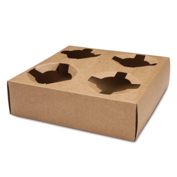 Ποτηροθήκη χάρτινη craft 4θέσεων Μιας χρήσης αναλώσιμα Ποτηροθήκη χάρτινη craft 4θέσεων Μιας χρήσης αναλώσιμα