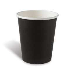 Ποτήρι χάρτινο μαύρο 8oz για ζεστά ροφήματα 50τ Ποτήρια χάρτινα