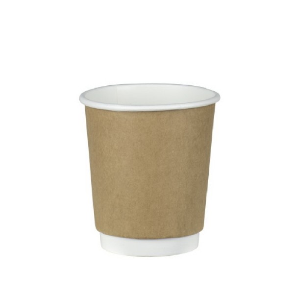 Ποτήρι 8oz KRAFT διπλότοιχο | 25 τεμάχια Ποτήρια χάρτινα