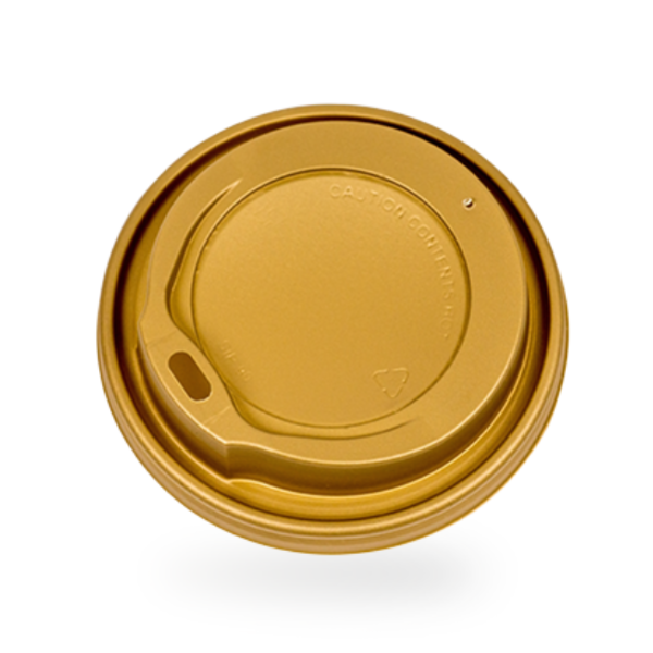 Καπάκι 90mm χρυσή πιπίλα ποτηριού 12oz | 100 τεμάχια Καπάκια ποτηριών