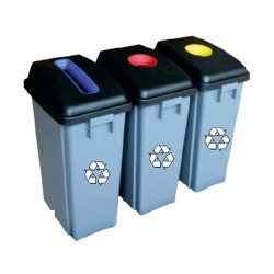 Σετ τριών κάδων ανακύκλωσης 3x60lt Κάδοι ανακύκλωσης