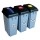 Σετ τριών κάδων ανακύκλωσης 3x60lt