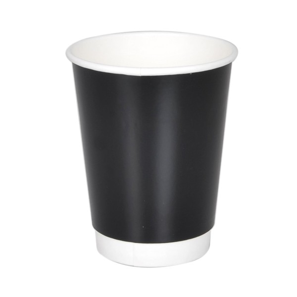 Ποτήρι χάρτινο μαύρο διπλότοιχο 16oz | 25 τεμάχια Ποτήρια χάρτινα