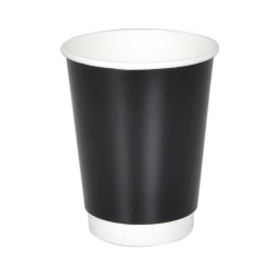 Ποτήρι χάρτινο μαύρο διπλότοιχο 8oz | 25 τεμάχια Ποτήρια χάρτινα