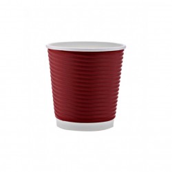Ποτήρι χάρτινο 4oz γκοφρέ ΜΠΟΡΝΤΩ | 25 τεμάχια Ποτήρια χάρτινα