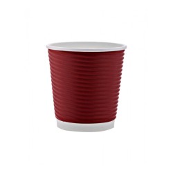 Ποτήρι χάρτινο 4oz γκοφρέ ΜΠΟΡΝΤΩ | 25 τεμάχια Ποτήρια χάρτινα