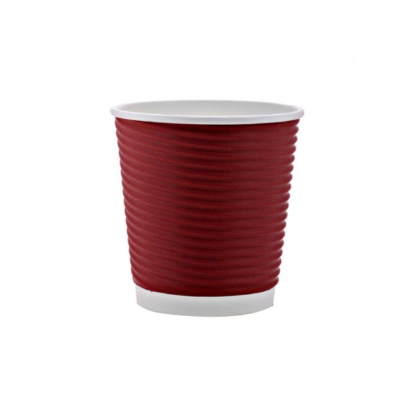 Ποτήρι χάρτινο 4oz γκοφρέ ΜΠΟΡΝΤΩ | 25 τεμάχια Ποτήρια χάρτινα