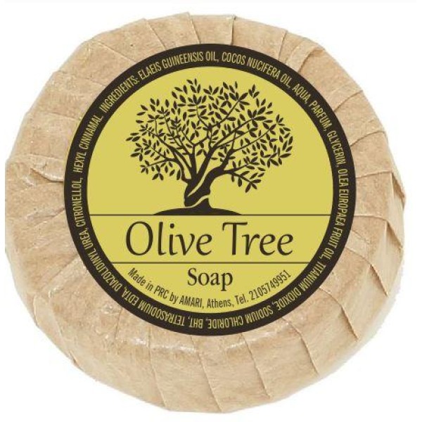 Olive Tree σαπούνι ελαιόλαδου στρογγυλό 30γρ  Προϊόντα Λαδιού - Aloe Vera - Aromatic Tea