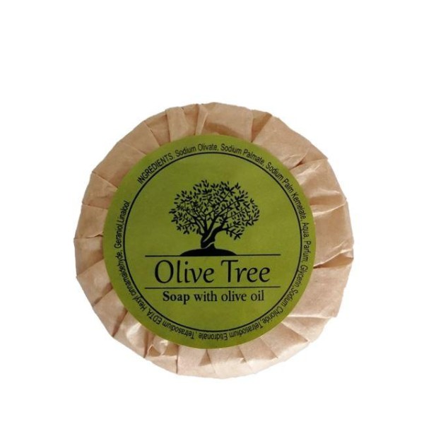 Olive Tree σαπούνι ελαιόλαδου στρογγυλό 15γρ σε οικολογικό χαρτί Προϊόντα Λαδιού - Aloe Vera - Aromatic Tea Olive Tree σαπούνι ελαιόλαδου στρογγυλό 15γρ σε οικολογικό χαρτί Προϊόντα Λαδιού - Aloe Vera - Aromatic Tea