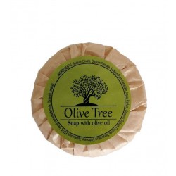 Olive Tree σαπούνι ελαιόλαδου στρογγυλό 15γρ σε οικολογικό χαρτί  Προϊόντα Λαδιού - Aloe Vera - Aromatic Tea