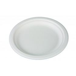 ΠΙΑΤΟ ΣΤΡΟΓΓ. 22cm ΛΕΥΚΟ SUGARCANE 50Τ Σκεύη βιοδιασπώμενα