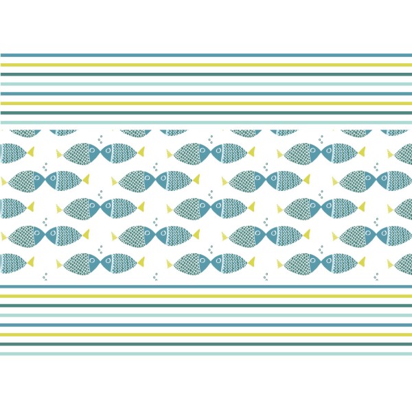 ΣΟΥΠΛΑ ΓΡΑΦΗΣ 29*39 FISH COLOR STRIPES 1000τ Σουπλά