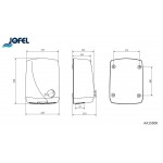 ΣΤΕΓΝΩΤΗΡΑΣ JOFEL AA15000 INOX GLOSS 2000W  BUTTON Στεγνωτήρες χεριών