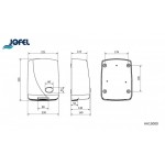 ΣΤΕΓΝΩΤΗΡΑΣ JOFEL AA13000 ΛΕΥΚΟΣ 1400W BUTTON Στεγνωτήρες χεριών