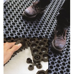 Ταπέτο από λάστιχο 60*80 ΜΑΥΡΟ Χαλιά Διάδρομοι Πατάκια