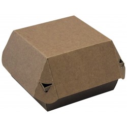 Κουτί χάρτινο craft  BURGER 50τεμ Σκεύη φαγητού χάρτινα