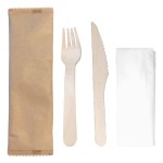 Ξύλινο κουβέρ (Πιρούνι-Μαχαίρι-Χαρτοπετσέτα ) 16cm συσκευασμένο 100τ Ξύλινο κουβέρ (Πιρούνι-Μαχαίρι-Χαρτοπετσέτα ) 16cm συσκευασμένο 100τ