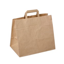 Χάρτινη τσάντα craft με χεράκι 32x21x30cm Χάρτινα τσαντάκια