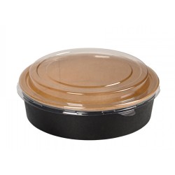 ΜΠΩΛ ΧΑΡΤΙΝΟ ΜΑΥΡΟ/ΚΡΑΦΤ 1000cc + ΚΑΠΑΚΙ PET 100τεμ. Μπολ σαλάτας